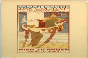 Ein Plakat, das ein Konzert in Berlin, Deutschland, ankündigt, zeigt eine Frau in der Mitte mit einem Mann rechts von ihr und wahrscheinlich den Konzertdetails.