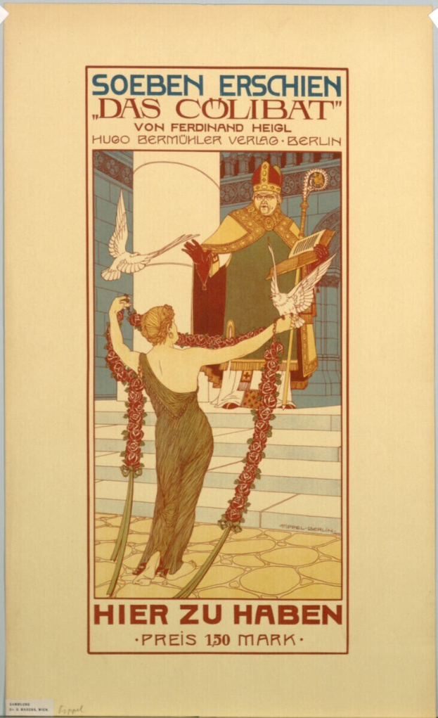 Ein Plakat, das ein Konzert in Berlin, Deutschland, ankündigt, zeigt eine Frau in der Mitte mit einem Mann rechts von ihr und wahrscheinlich den Konzertdetails.