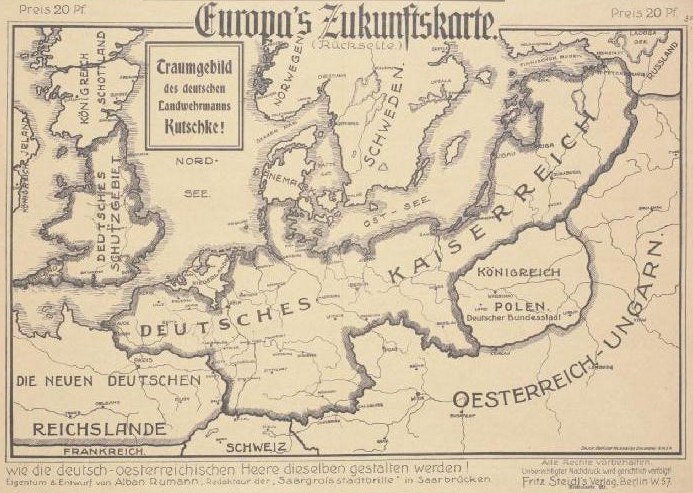 Alte Europa-Karte aus dem frühen 20. Jahrhundert, die das Ausmaß der Europäischen Union zeigt, mit handgeschriebenem Text auf dem Papier.