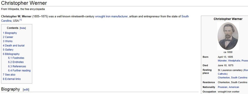 Ein Personenfoto begleitet von einer Biografie und zusätzlichem Text.