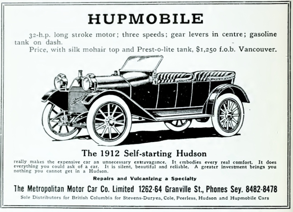 Eine Anzeige mit einem Auto und begleitendem Text.