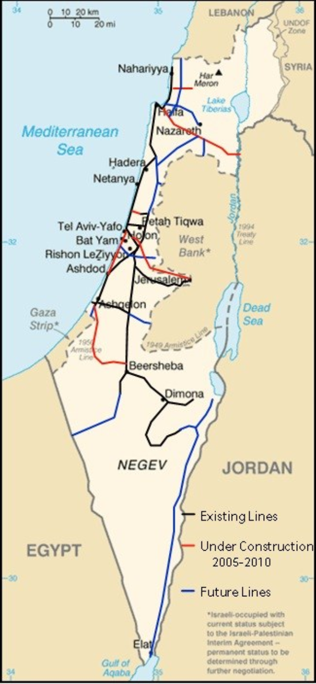 Ein detailliertes Plakat mit einer Karte von Israel und Palästina, das Städte, Flüsse und geografische Merkmale zeigt, sowie Text und Linien, die das Ausmaß des Konflikts zwischen den beiden Ländern angeben.